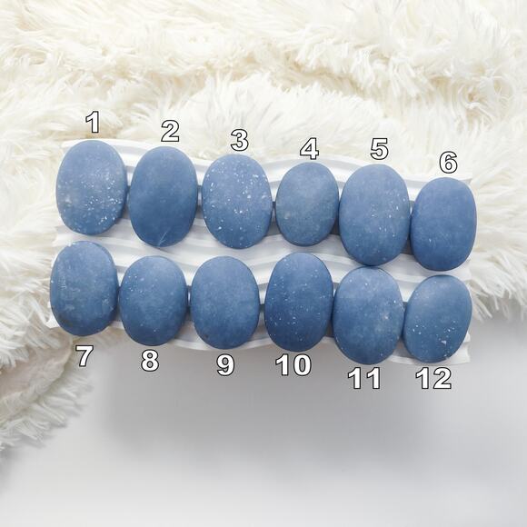 Angelite Palm Stone Healing Crystal - Picture 7 of 8